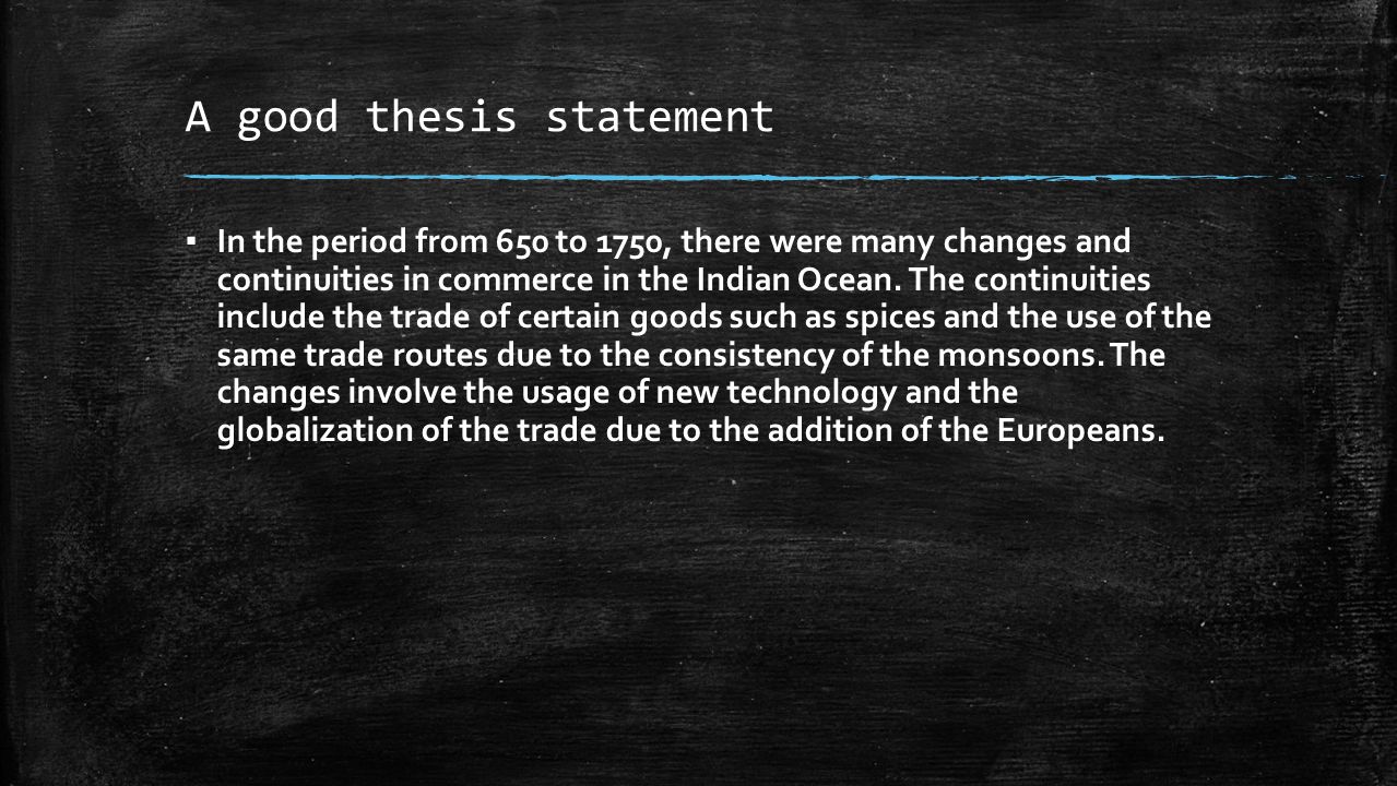 Positive thesis statements